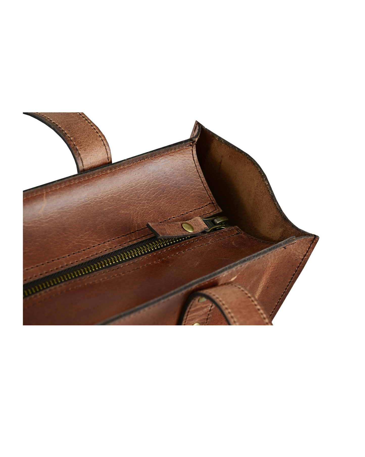 Heritage Leather Tote with Classic Front Pocket