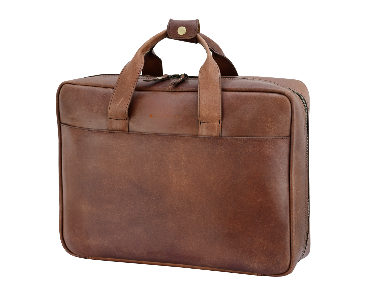 Leather Briefcase with Shoulder Strap