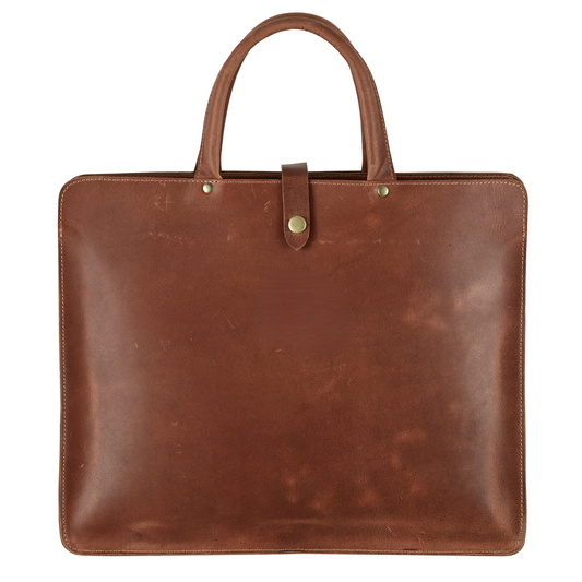 Elegant Leather Briefcase 👜 | Monogram Included 🔠
