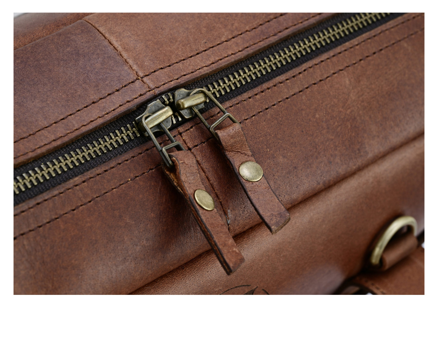 Leather Briefcase with Shoulder Strap