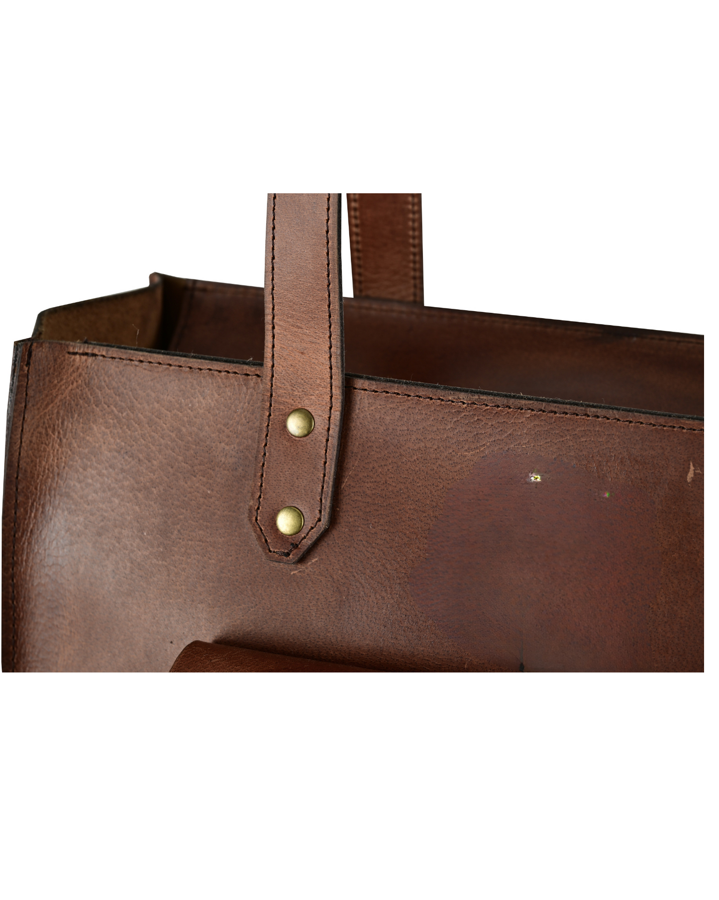 Heritage Leather Tote with Classic Front Pocket