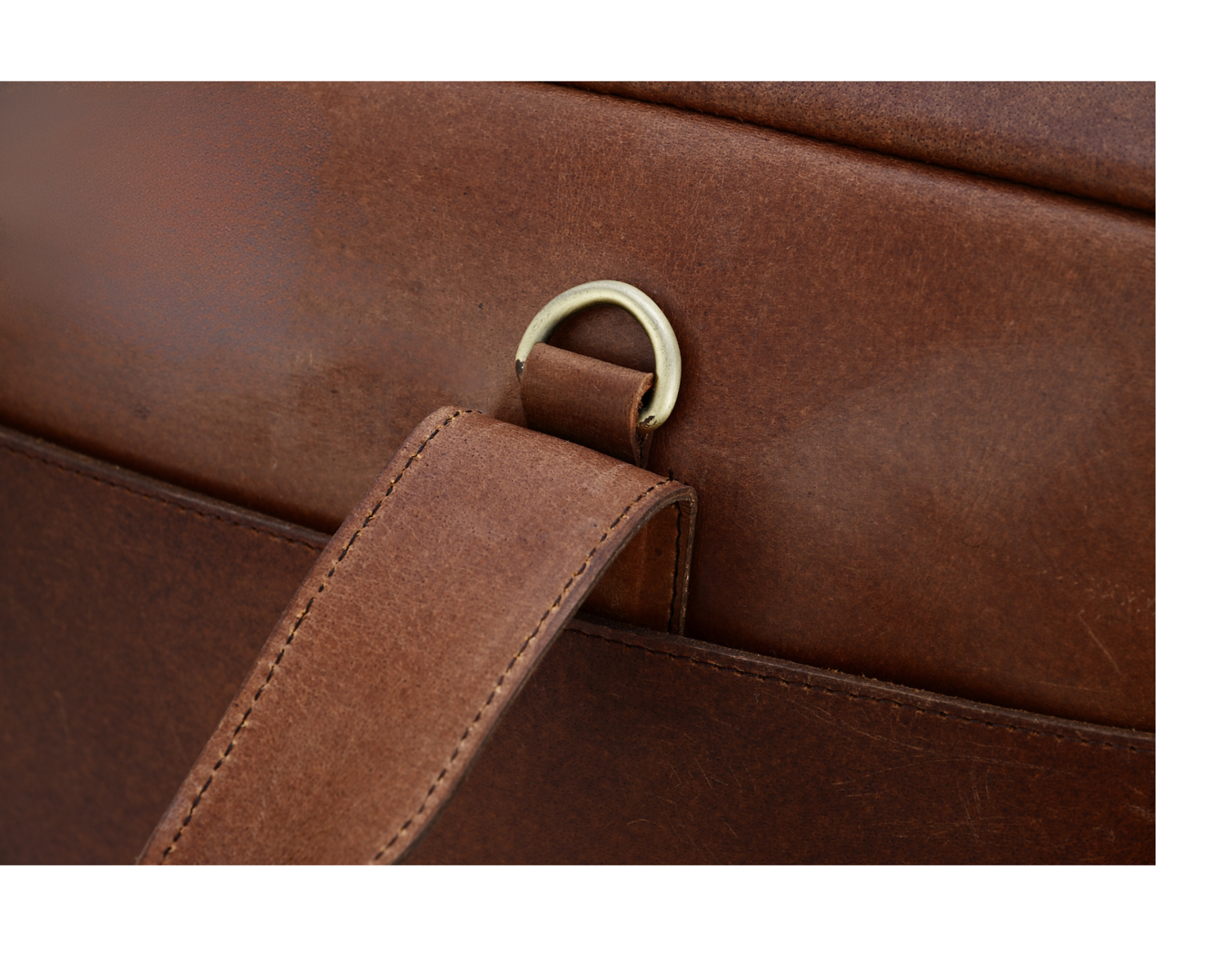 Leather Briefcase with Shoulder Strap