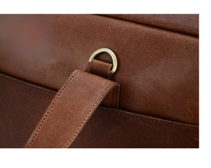 Leather Briefcase with Shoulder Strap