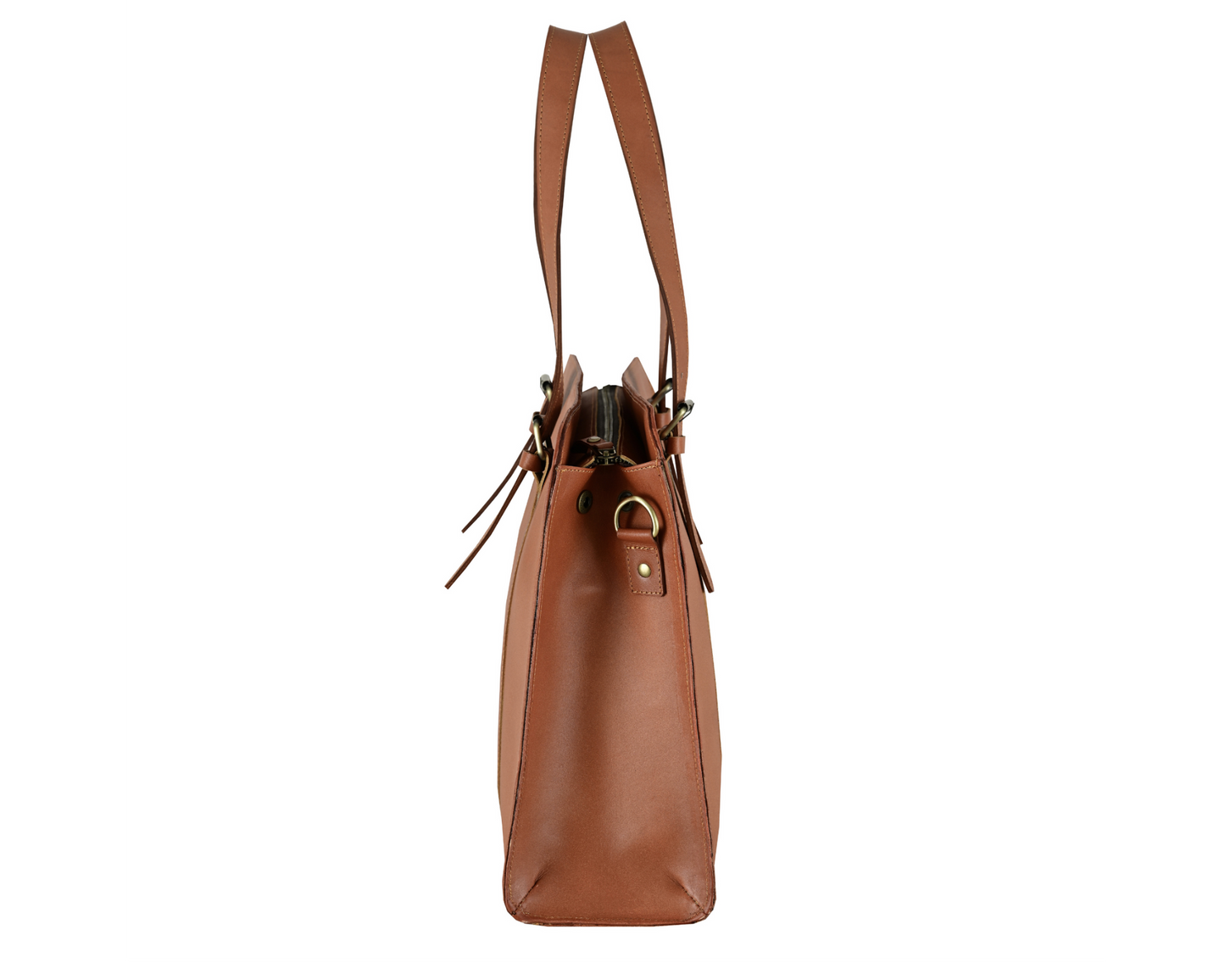 Everyday Elegance: Genuine Leather Tote for Work & Laptop