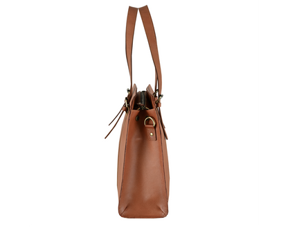 Everyday Elegance: Genuine Leather Tote for Work & Laptop