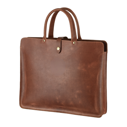 Elegant Leather Briefcase 👜 | Monogram Included 🔠