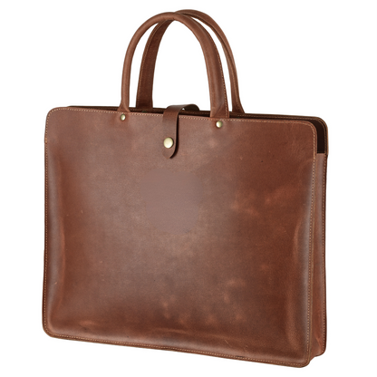 Elegant Leather Briefcase 👜 | Monogram Included 🔠
